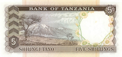 Tanzania 5 Schilling 1966, RS