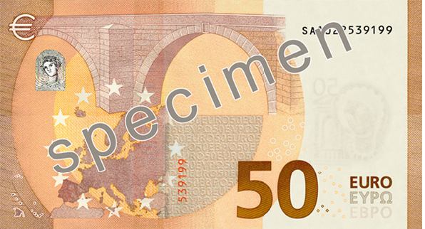 50-Euro-Note Rückseite