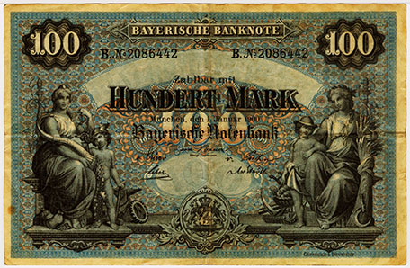 100 Mark der Bayerischen Notenbank vom 1.1.1900